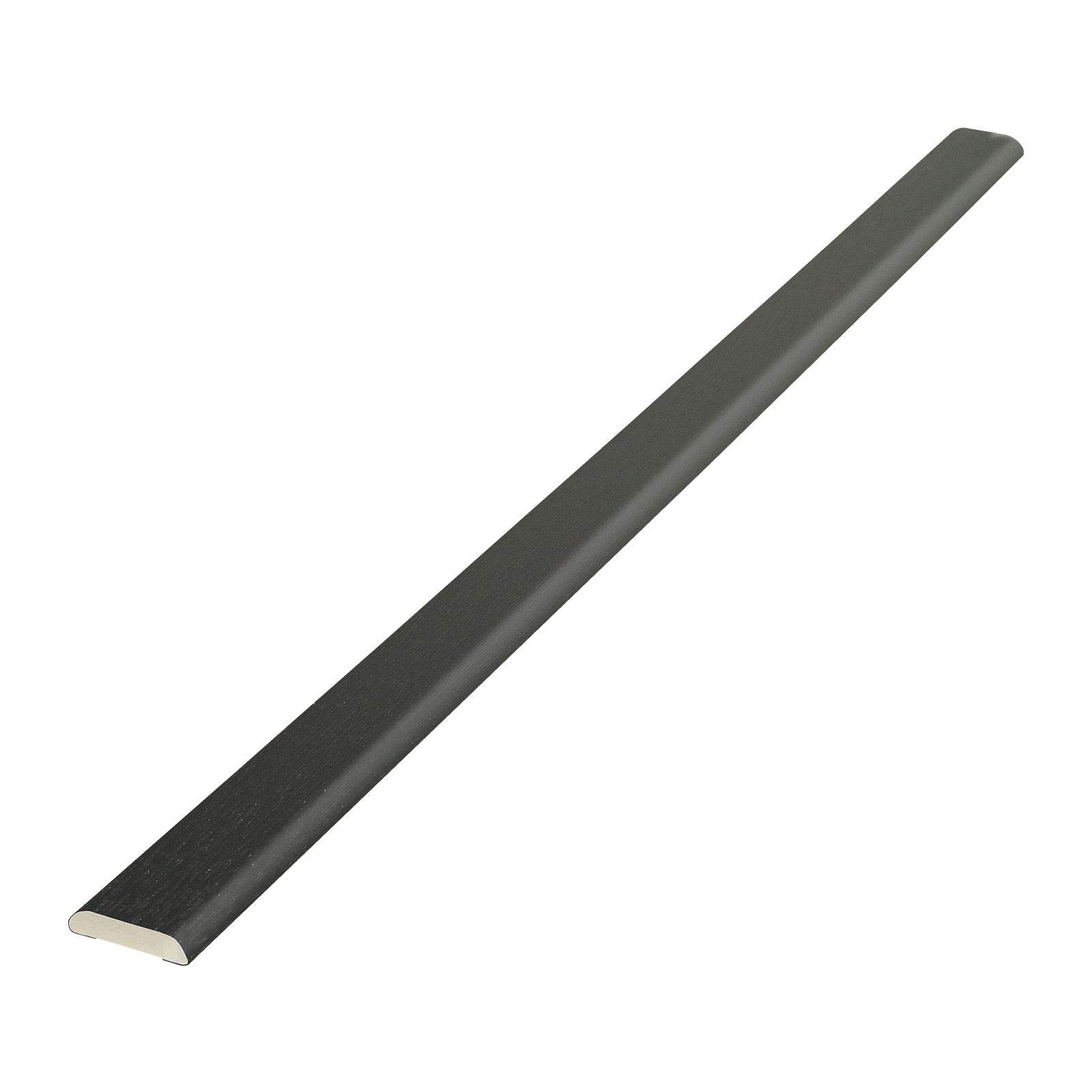25mm D-Mould Architrave uPVC Plastic Finishing Trim (2.5m) - Anthracite Grey (Grained)