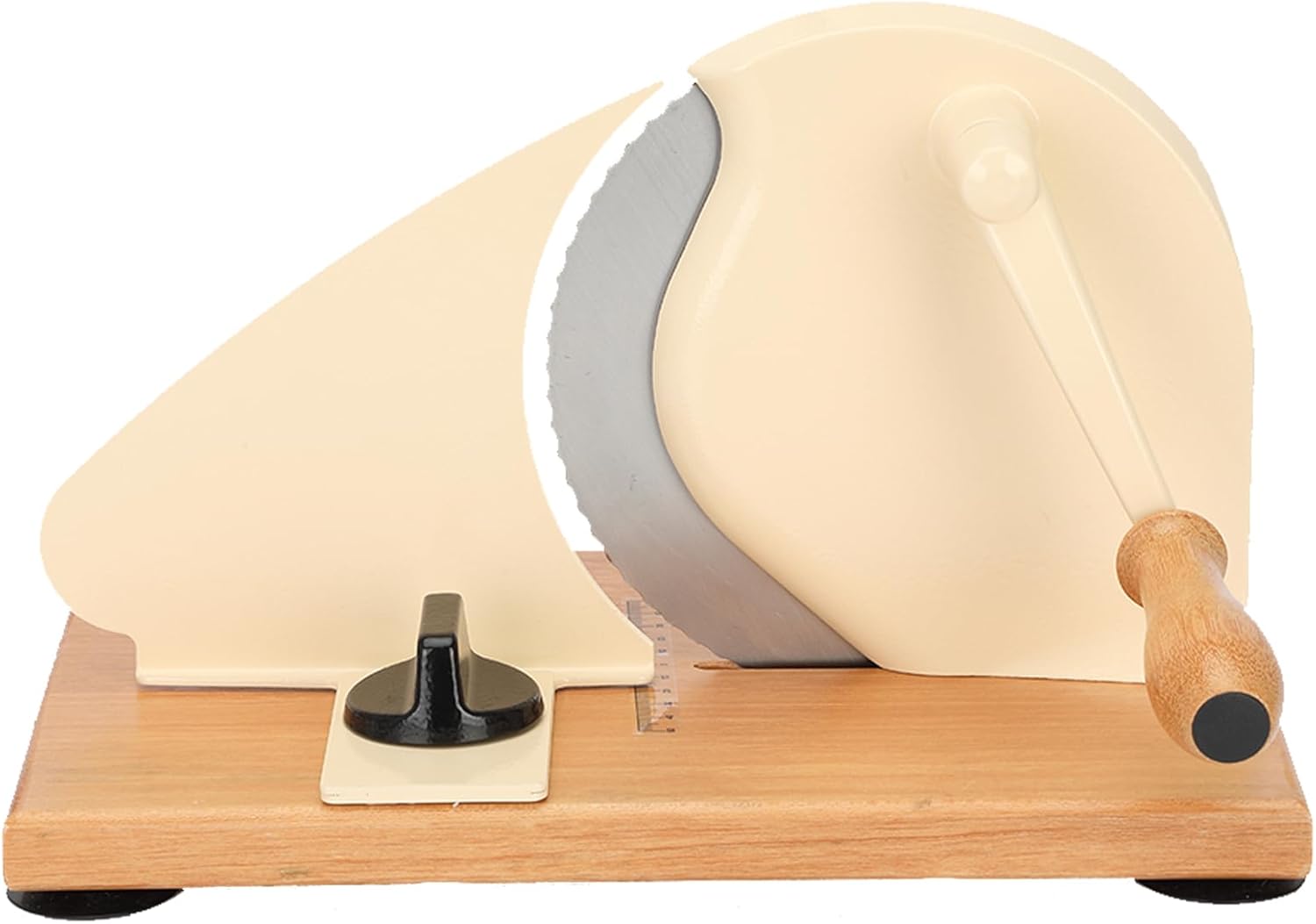 Classic Manual for Homemade Bread – Adjustable Thickness with Precision German Stainless Steel Blades, Classic Hand-Crank Manual Design for Perfect Home Baking & Even Slices Wood