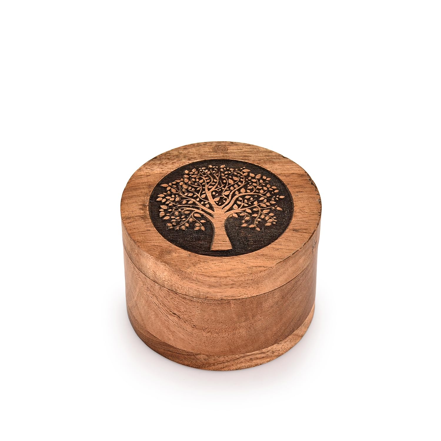 Indus Lifespace Decorative Urn Acacia Wood Urns for Ashes Pet Urn Wood Keepsake Box Urns for Cat Dogs (3.5" x 3.5" x 2.5")