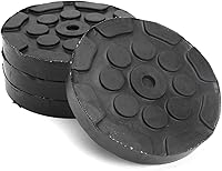 Vista 3 de 4 piezas almohadillas de gato elevador para auto, almohadillas redondas de brazo de goma resistente aptas para elevador de auto camión grúa (A)