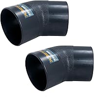 Vista 9 de POWERTEC 70336-P2 2-1/2" OD 90 grados Codo - Conector colector de polvo de plástico ABS (transparente), paquete de 2