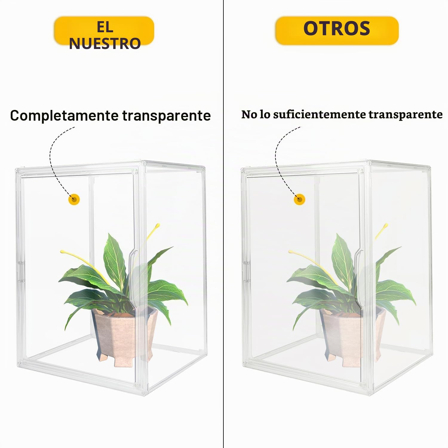 GUDEMAY XL Cajas Apilables de Plástico Transparente Gris con Tapa Magnética, Vitrina Expositora Almacenamiento para Colecciones, Figuras, Muñecas, Libros, Cosméticos, Zapatos y Bolsos (XL - 3 Piezas)