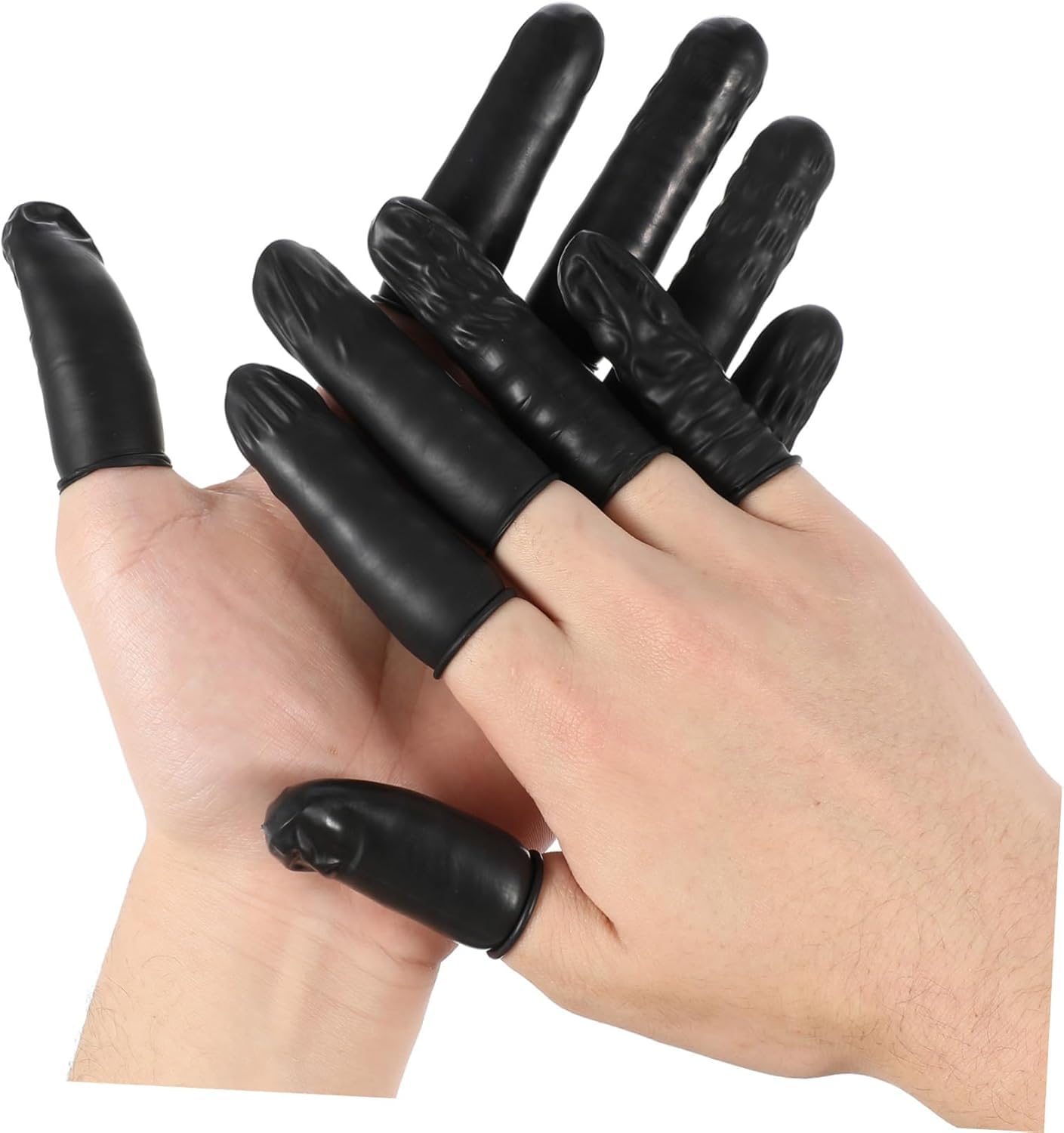 DISHIVA Antistatic Rubber Finger Cots | ESD Safe Latex Finger Gloves for