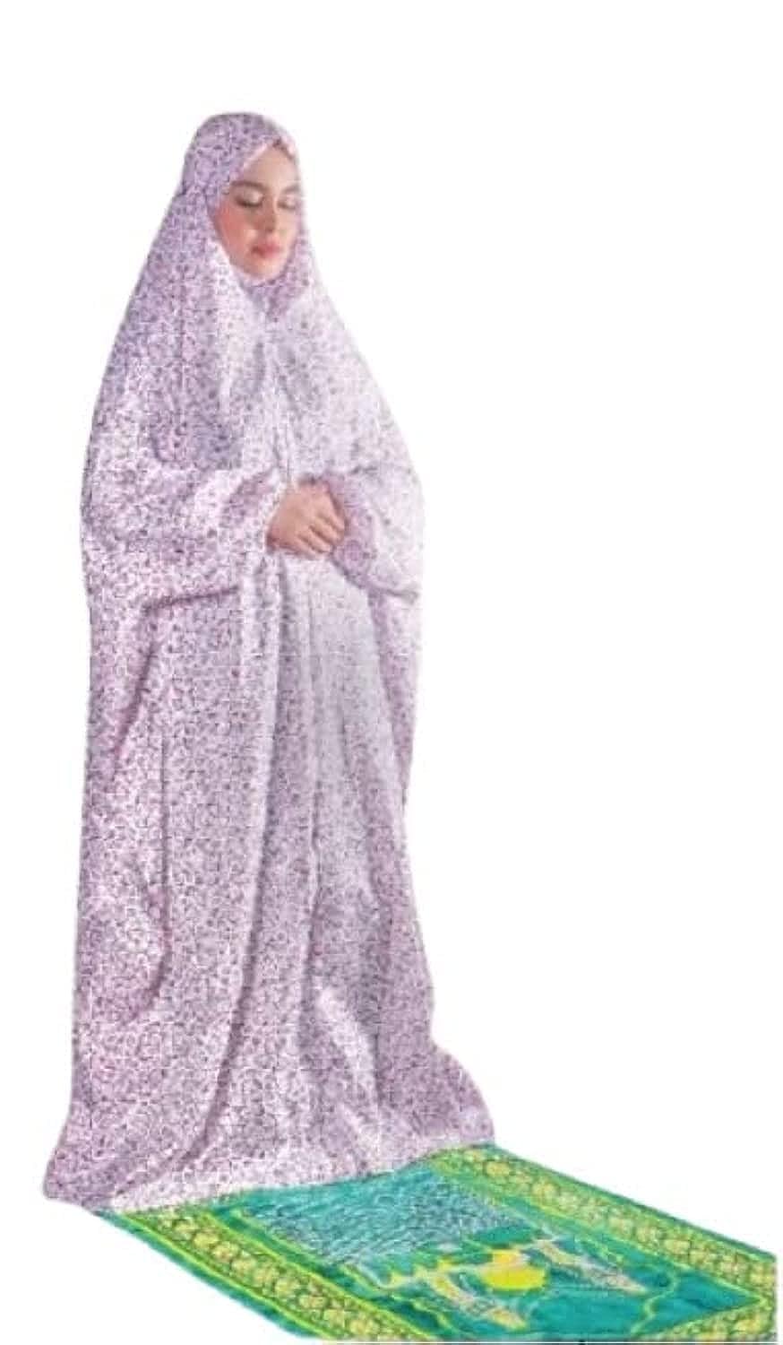 Women's Muslim One Piece Prayer Dress for Women Abaya Dress Islamic Middle East Dubai Turkey Maxi Abaya Kaftan with Hijab Dress in Full Length