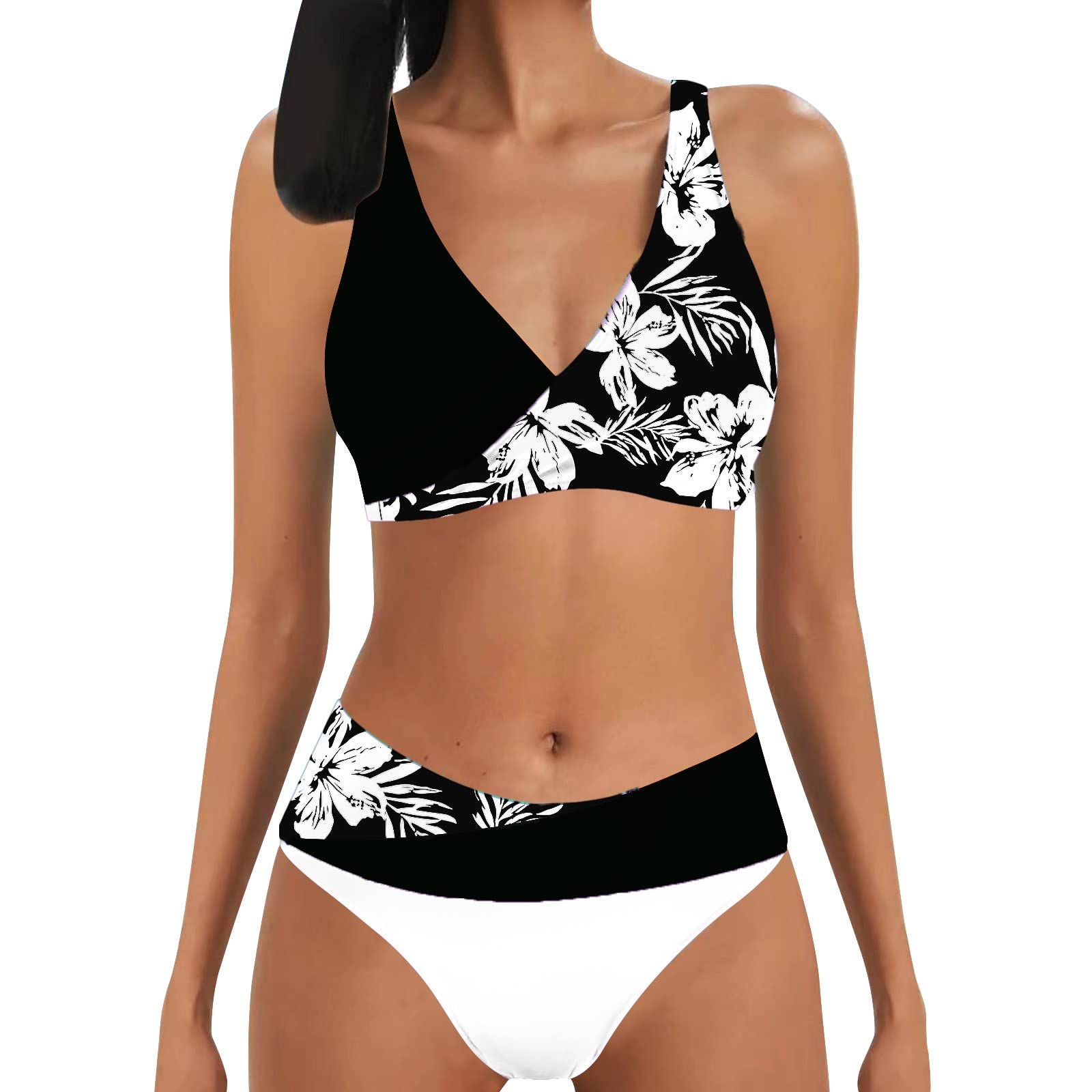 Genérico Bikinis Mujer 2024 Tallas Grandes: Conjunto Bikini Bikinis Tallas Grandes Bandeau Bikini Braga Alta Vikinis Para Tankinis Elegante Bañadores Reductores Sexy Bikini Push Up Con Relleno Bikini Deportivo