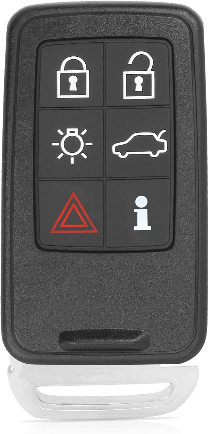 Keyecu Replacement Smart Remote Car Key Fob for Volvo S60 S80 V40 V60 V70 XC60 XC70 2007-2016 KR55WK49266 902MHz ID46 Chip 6 Buttons