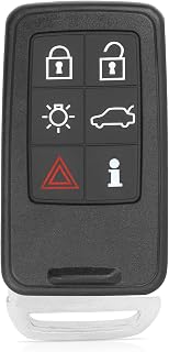 Keyecu Replacement Smart Remote Car Key Fob for Volvo S60 S80 V40 V60 V70 XC60 XC70 2007-2016 KR55WK49266 902MHz ID46 Chip 6 Buttons