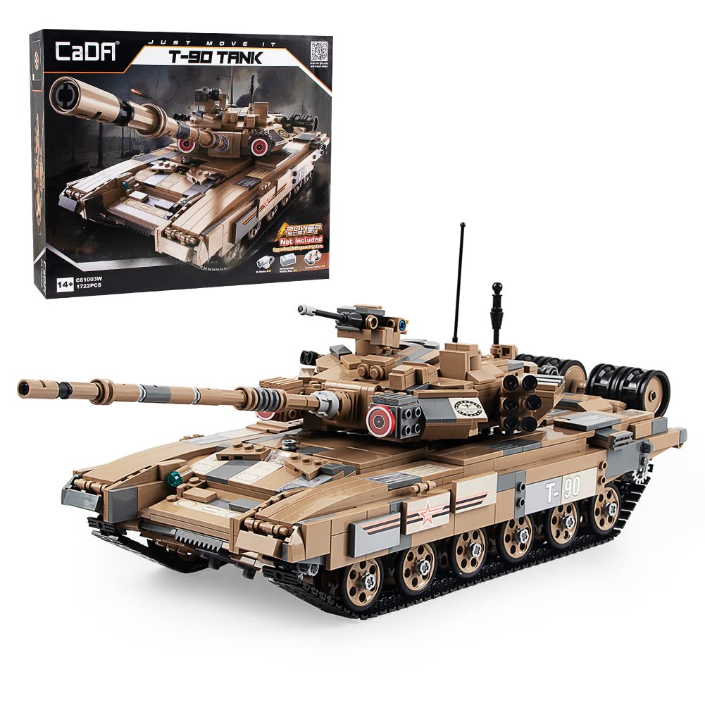 Amazon.co.jp: CaDA ブロックキット 戦車 T-90 タンク 1,722ピース 