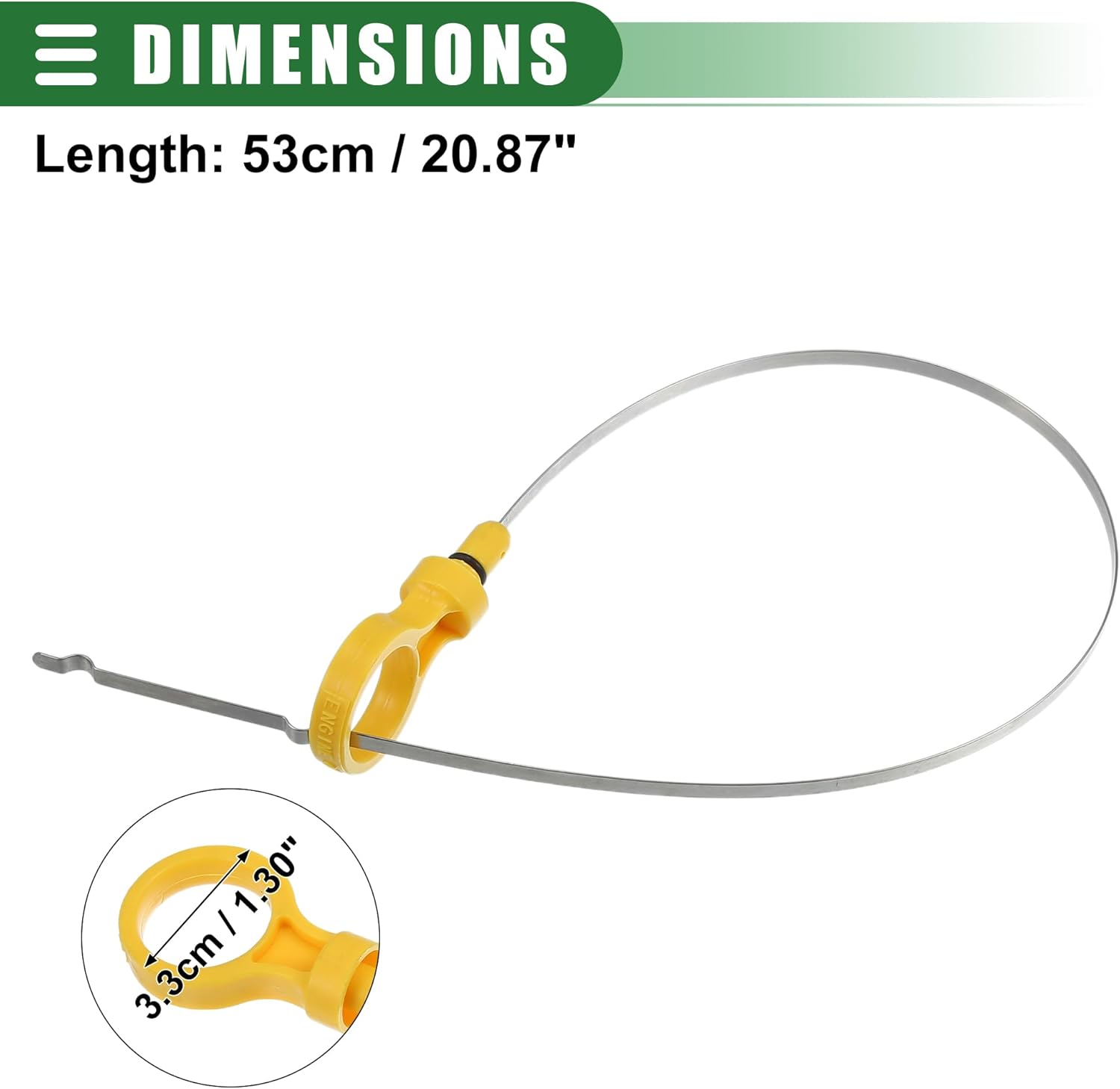 Motoforti Engine Oil Dipstick Indicator, Oil Dipstick Replacement, for Nissan Sentra 2000-2006, Metal Plastic, No.111404Z001, Yellow