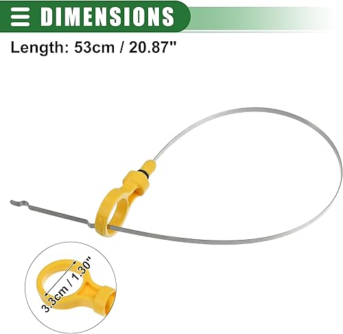 Miniatura 4 de Motoforti Indicador de varilla de medición de aceite de motor, repuesto de varilla de medición de aceite, para Nissan Sentra 2000-2006, plástico