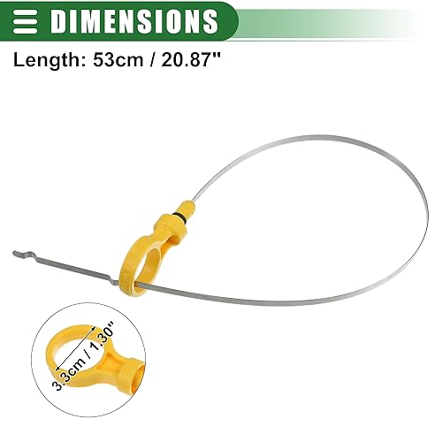 Miniatura 4 de Motoforti Indicador de varilla de medición de aceite de motor, repuesto de varilla de medición de aceite, para Nissan Sentra 2000-2006, plástico