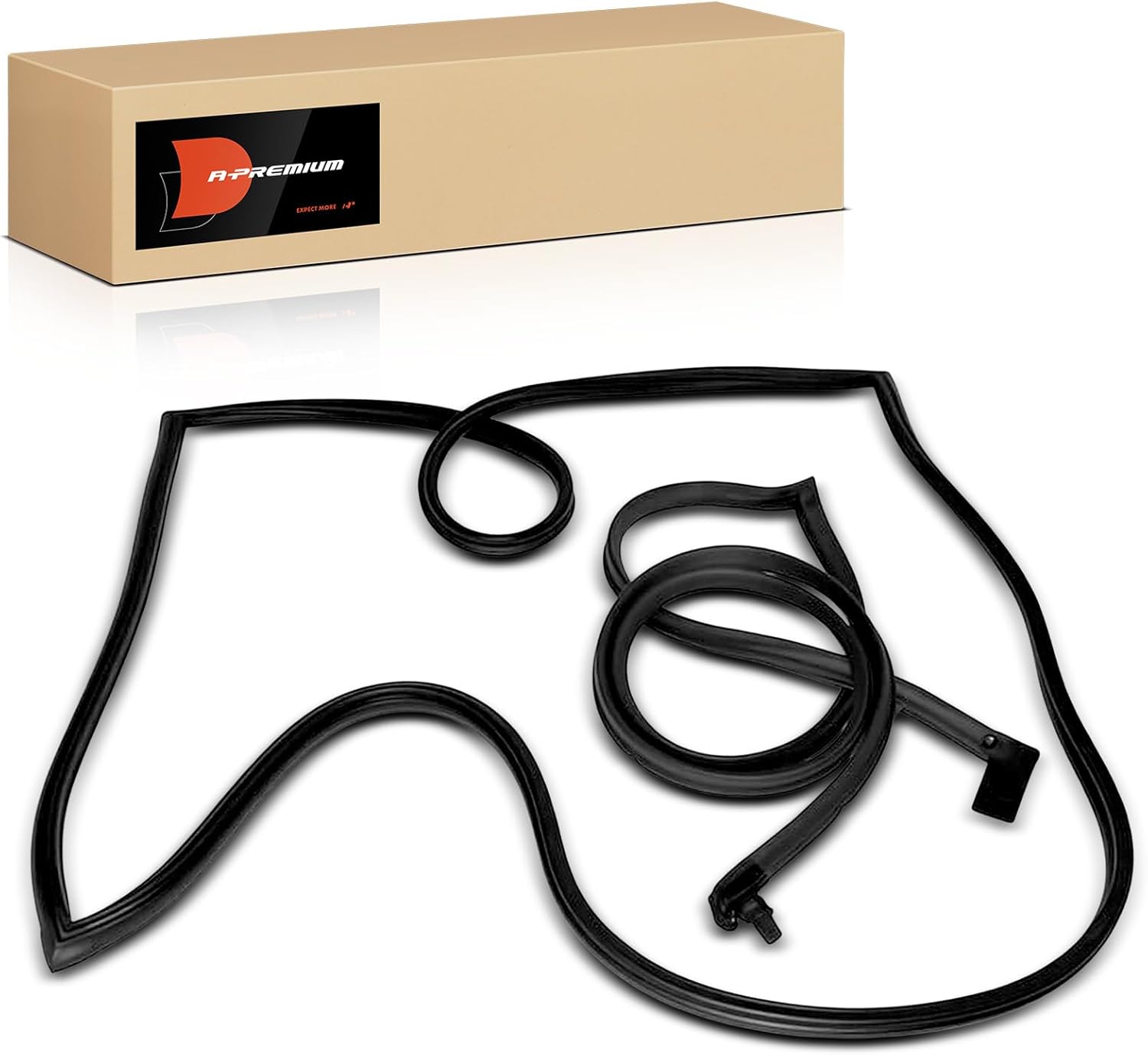 A-Premium 2PCS Front Car Door Weather Stripping Seal Strips Compatible with Chevrolet Caprice 1987-1990 & Buick Electra 1980-1987, LeSabre & Cadillac Brougham, DeVille, Fleetwood, 4-Door Only