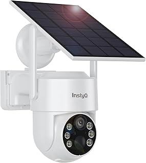 𝟮.𝟱𝗞 Solar Security Camera Wireless Outdoor, 𝟰𝗠𝗣 HD Color Night Vision and 6 Spotlights Battery Powered Cameras with App Control, 2.4GHz WiFi, PIR Detection, 2-Way Audio, IP66, SD/Cloud Storage