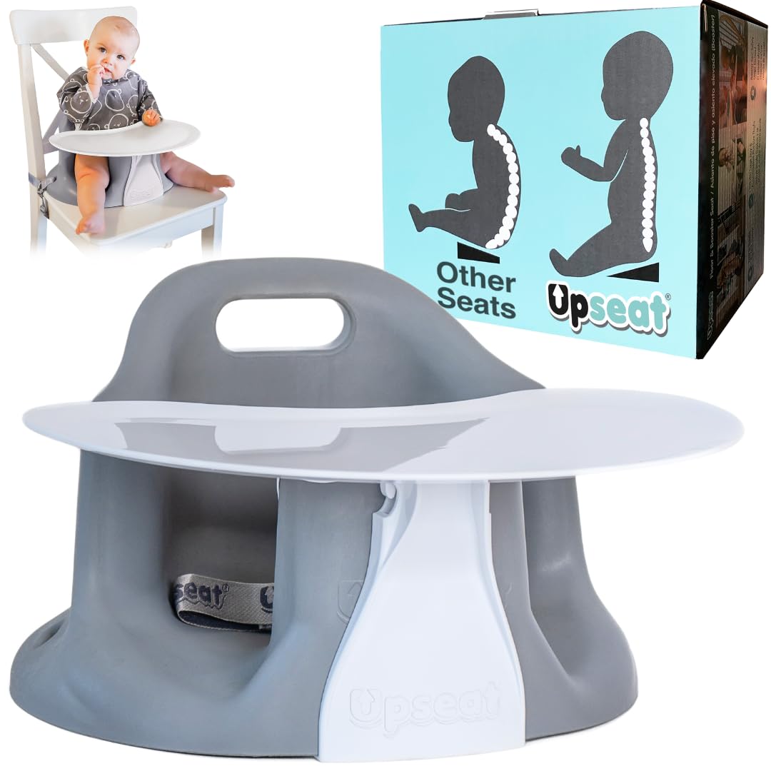 Upseat Original Ergonomic Baby Floor & Booster Seat with Tray | PT-Designed for Posture & Hip Development | 4-24 Months
