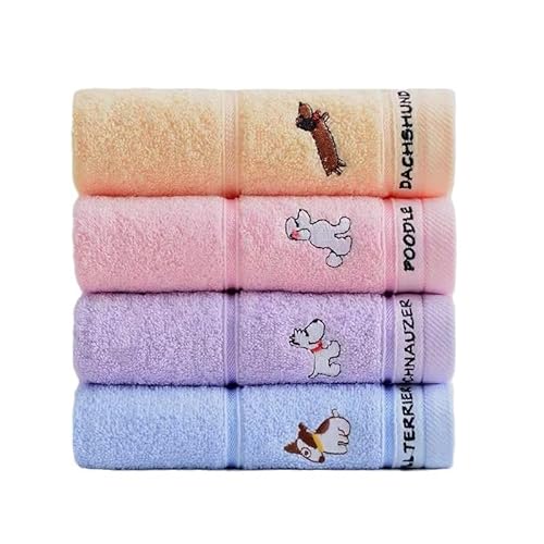 Embhlitfe 4 stuks washandjes voor kinderen, katoenen kinderhanddoek, kinderhanddoek, wasdoeken, kindergezicht, handdoeken, babywasstof voor handgezicht, 25 x 50 cm