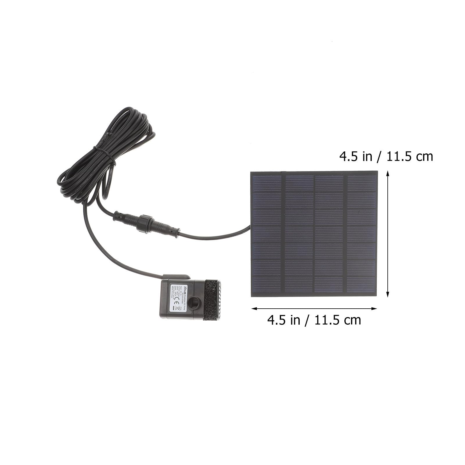 Bomba Solar para Fuente 6v 0.8w 150l/h Negro Ideal para Jardín y Piscina