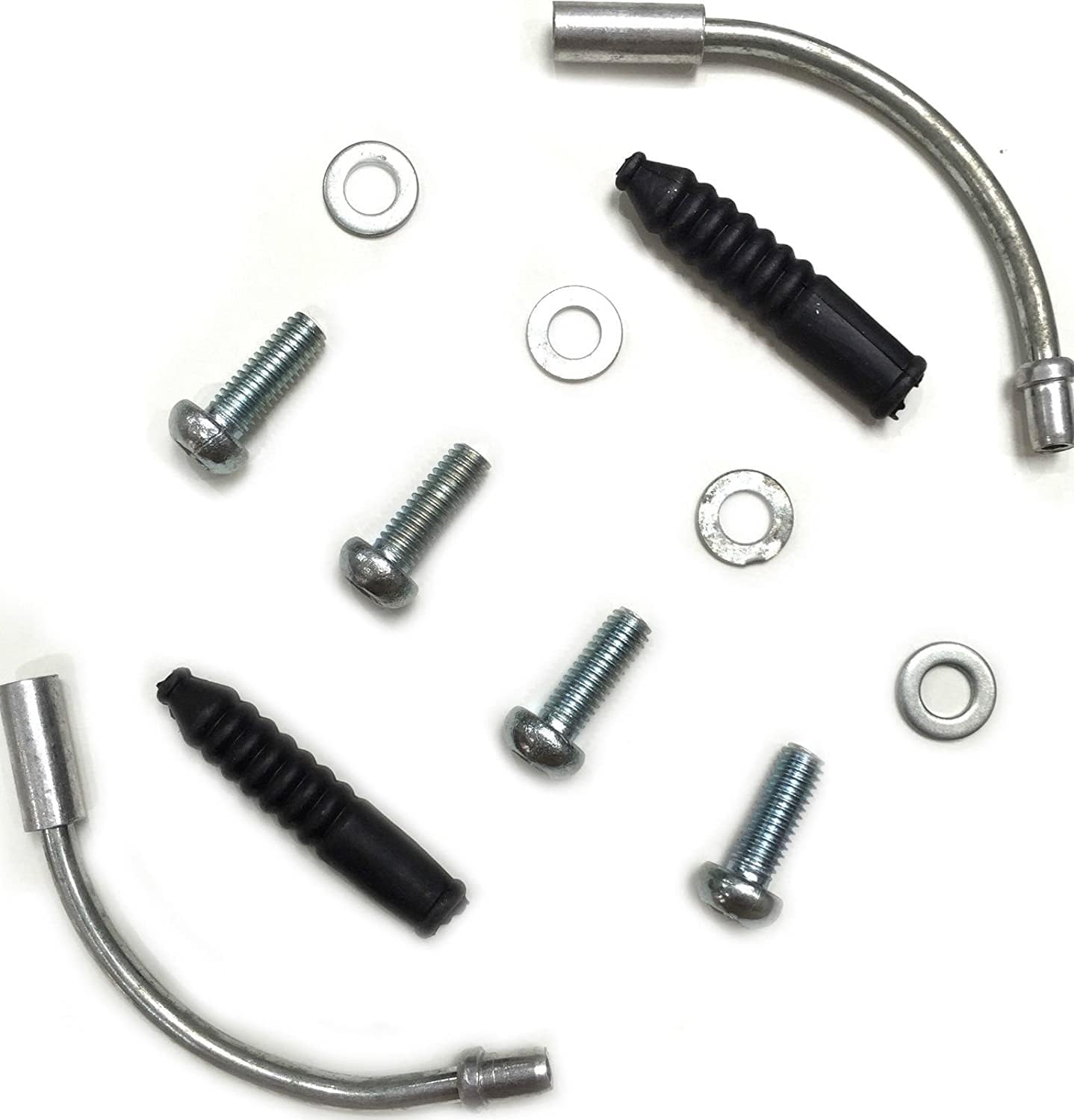 AARNAV V Brake Accessories Noodles Cable Guide Bend Tube Pipe Plastic Rubber Sleeves Boots Protector Sleeves With Bolts and Washers for Mountain Bikes V Brakes