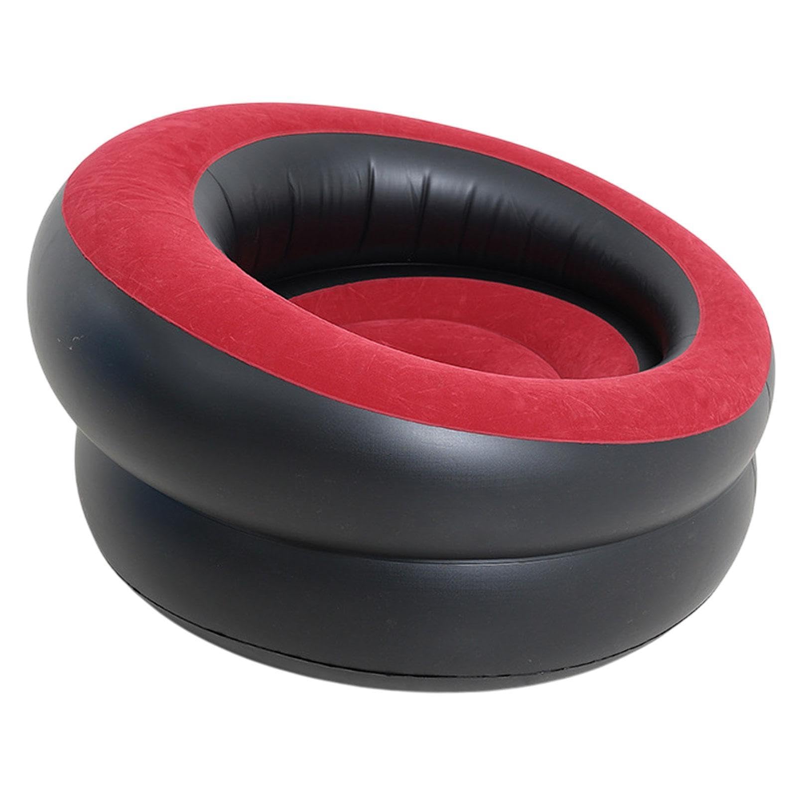 Inflatable Lounge Chair Blow up Chair for Outdoor Furniture Indoor Game Room Red Black | Home & Garden | Furniture | Bean Bags & Inflatables-image-44