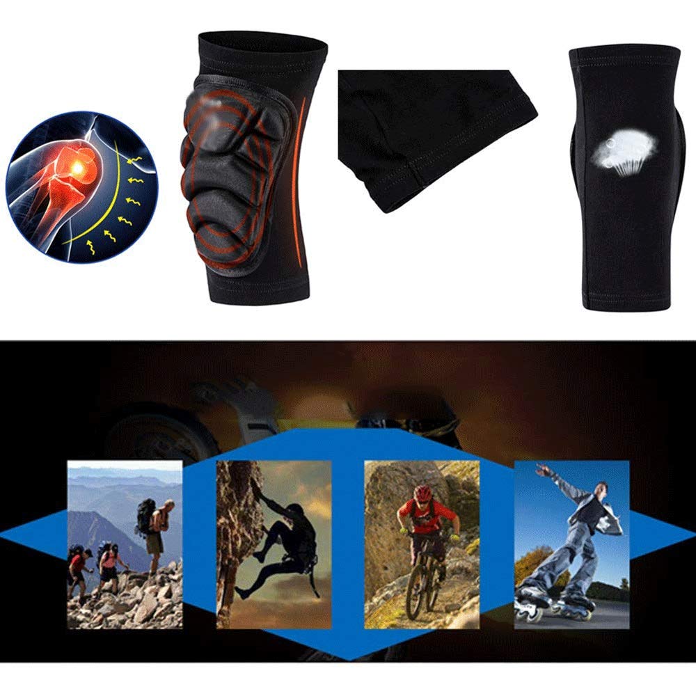 MRKU Genouillères de Sport antidérapantes, Soutien Chauffant, éponge épaisse, Protection Anti-Collision, pour l'escalade et Le Cyclisme en extérieur