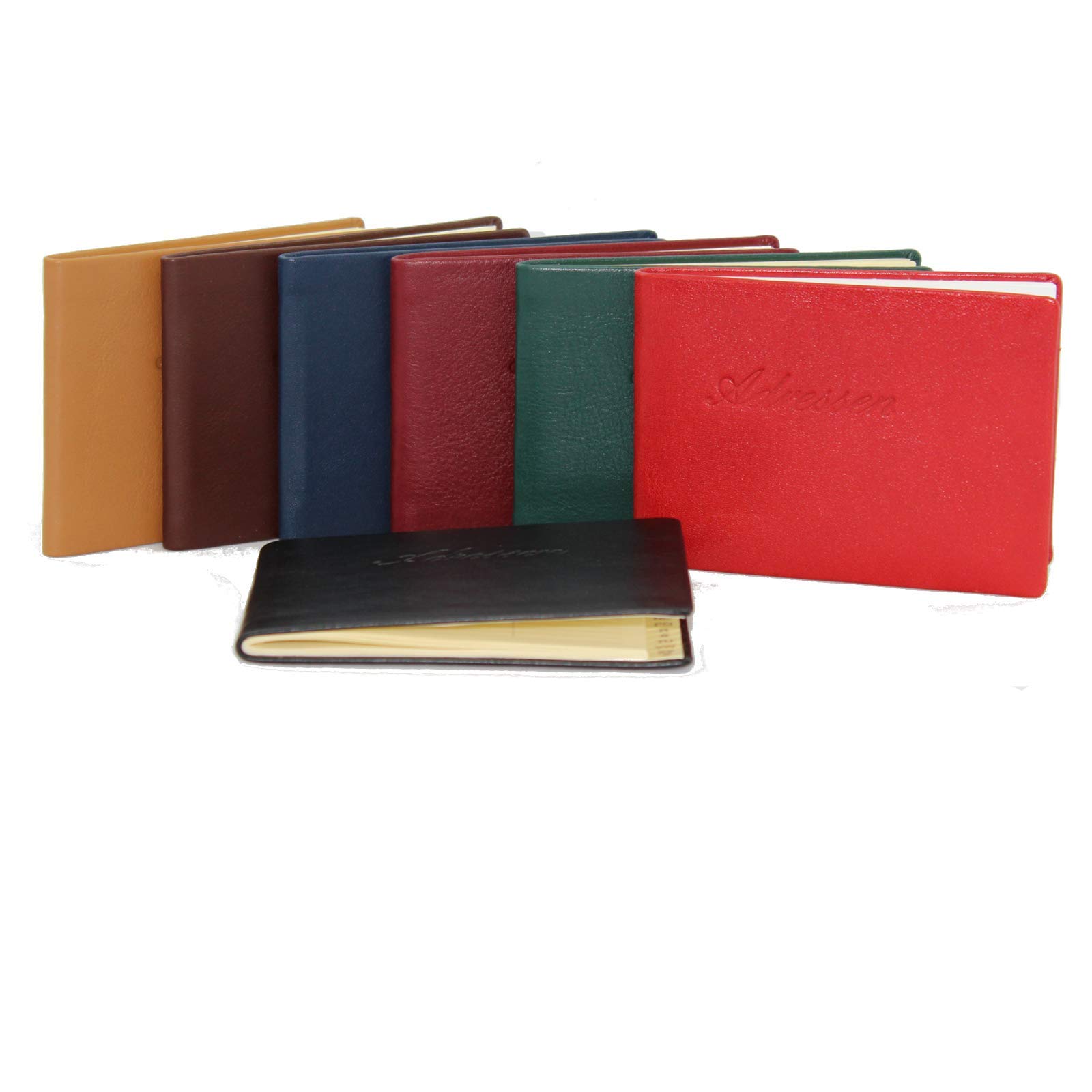 Carnet d'adresses en cuir rouge