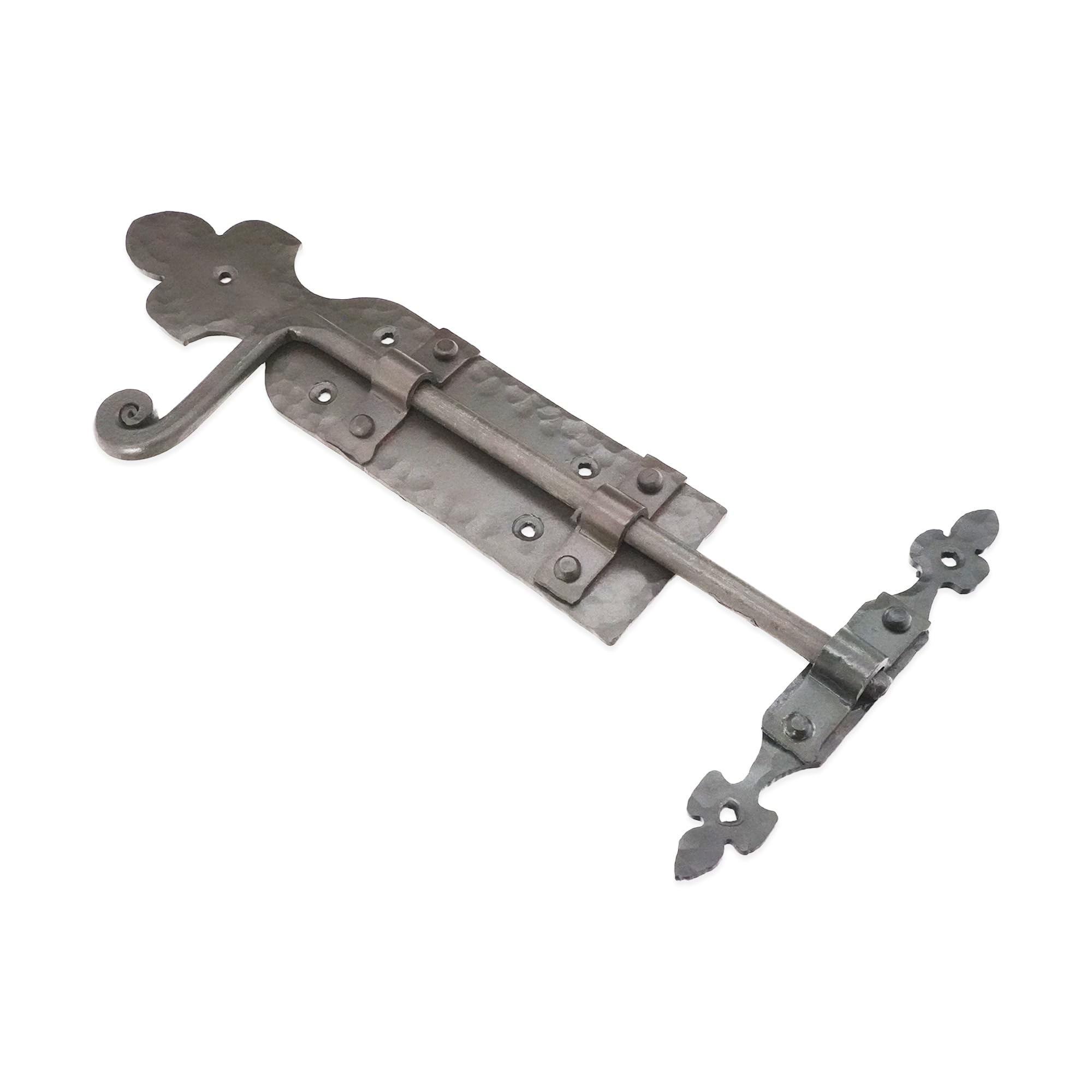 Zatrzask do drzwi przesuwnych, ręcznie kuta szafka zaczep do bramy stodoły zamek szopy rustykalne antyczne meble kute żelazo dekoracja szafka palec czarny metal