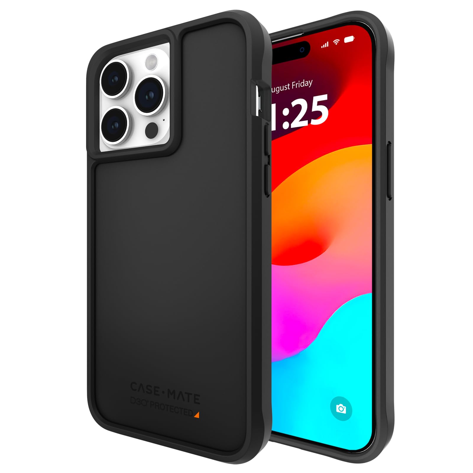 Case-Mate Tough iPhone 15 Pro Max Case - Black [16ft D3O Impact Protection] [Compatible with MagSafe] Textured Grip for iPhone 15 Pro Max 6.7", Anti-Scratch Technology, Shock Absorbing Materials