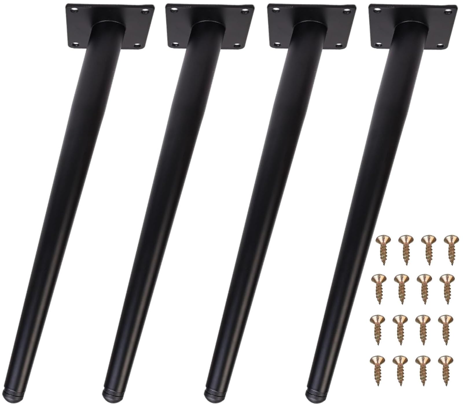 ZLLZPZD Set of 4 Metal Furniture Legs, 72 cm, Conical Base for Coffee Table