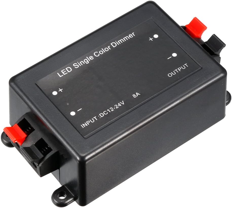 sourcingmap DC 12V-24V LED Single Color Dimmer Controller Remote Control for Led Light Strip, Black - Image 4