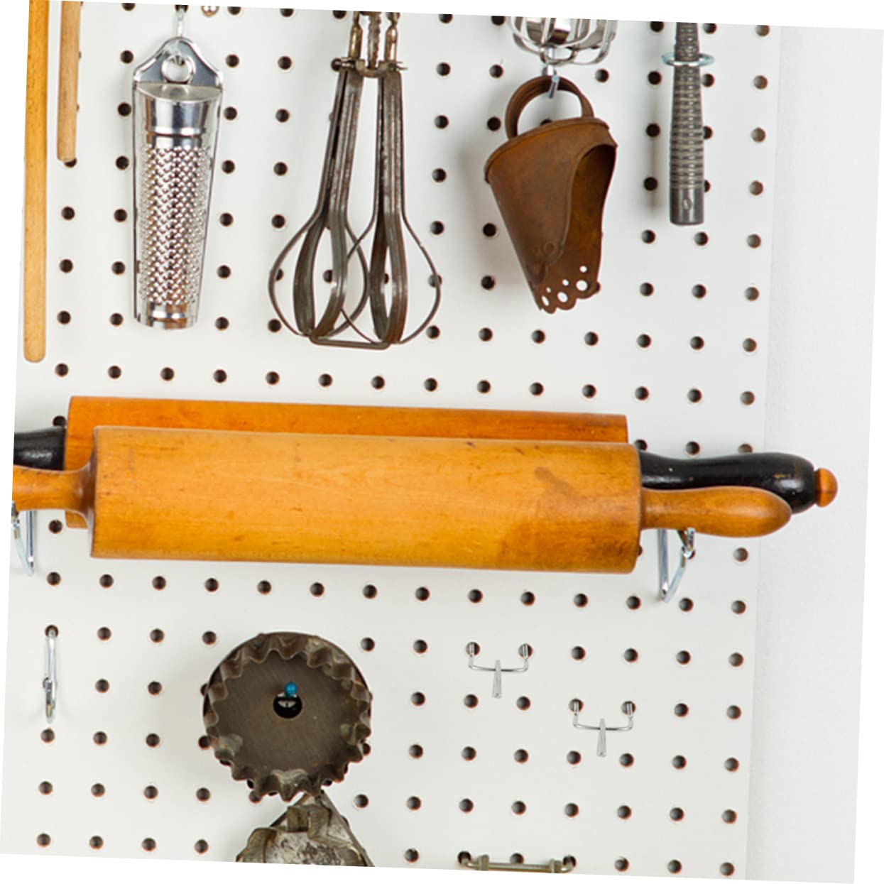 ULTECHNOVO Iron Pegboard Hooks 20pcs Heavy Duty Hooks for Garage Basement Workshop Organization