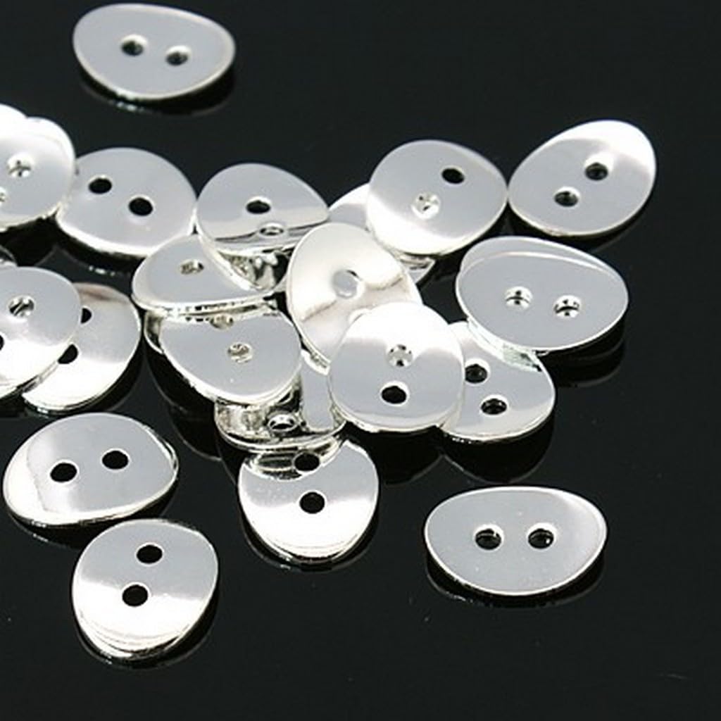 YaHoGa 10 Pièces 25 Mm Métal Boutons Antiquité Argent Pour