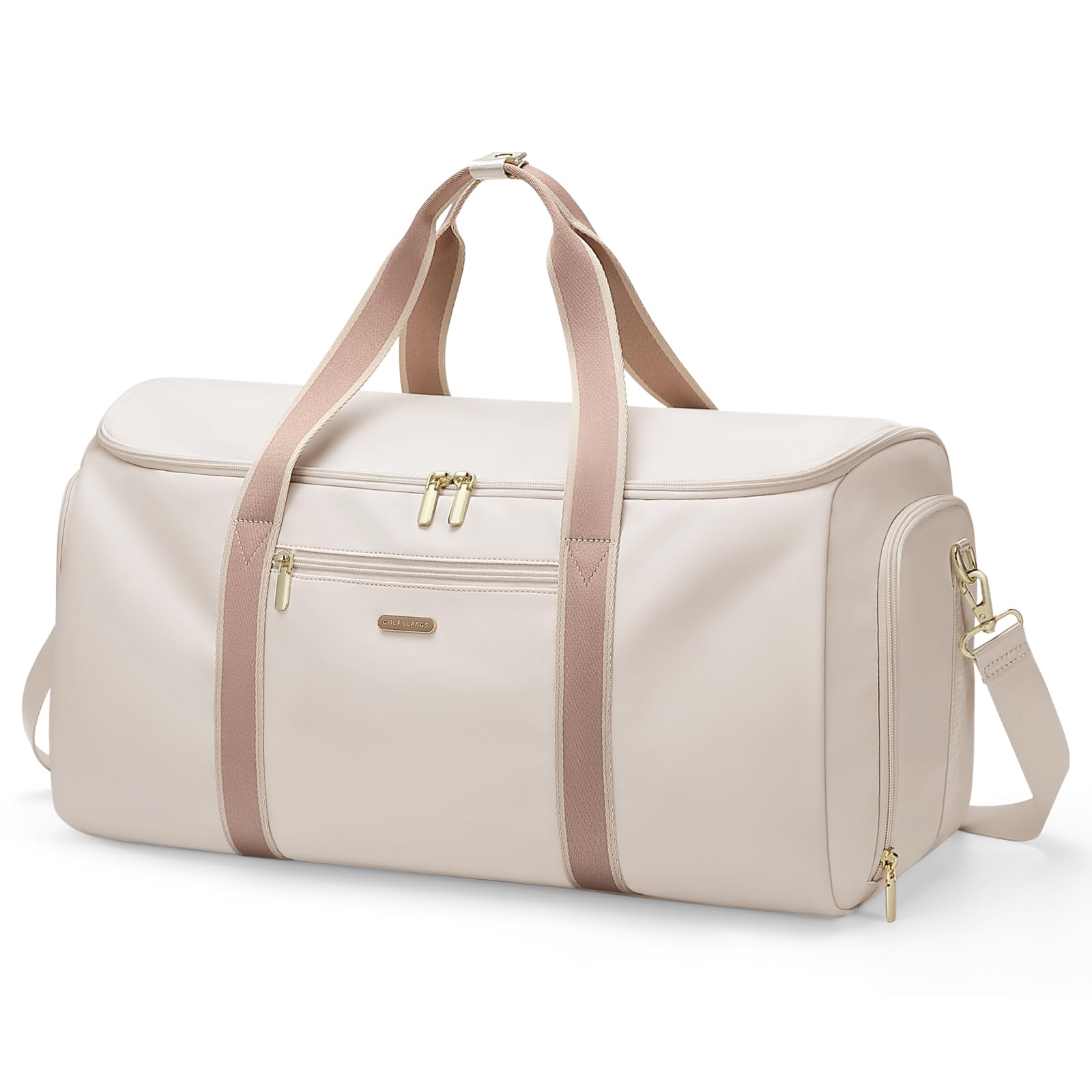 Sac de Voyage Convertible 2 en 1 Sac à Main pour Femme Pliable Blanc Cassé