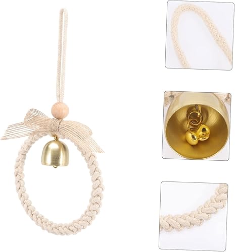 Miniatura 2 de LIFKOME Campanas decorativas colgante de casa decoración del hogar colgante de pared de la habitación adorno adorno tejido campana de latón campana