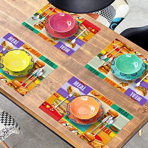 Sets de table lot de 6 de table salle à manger 30,5 x 45,7 cm antidérapants - 8