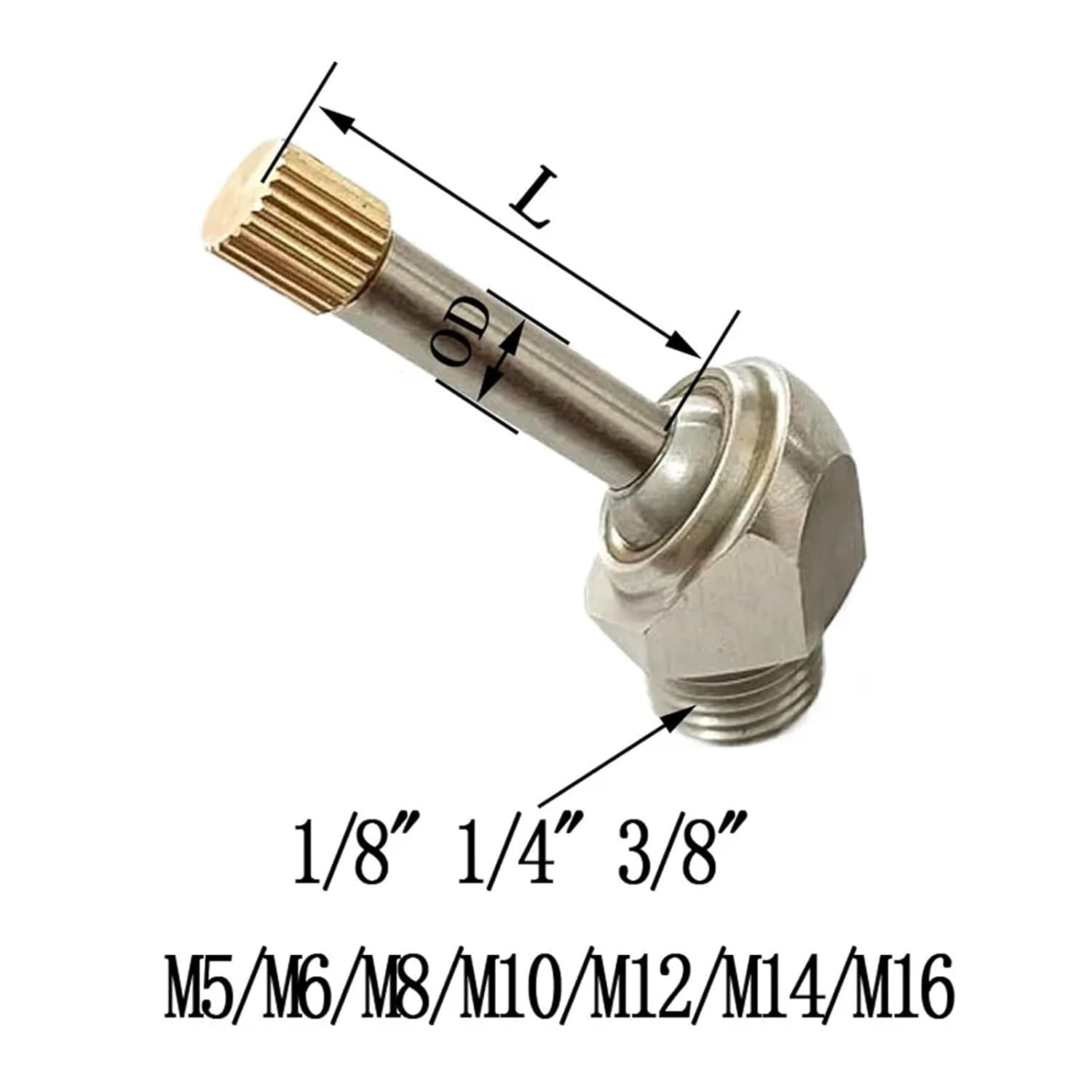 1pc 1/8" 1/4" "Stainless Steel SS304 CNC Lathe Tool Tower Spray Water Cooling Adjustable High Pressure Coolant Nozzle(L50mm,OD 8MM ID 6MM_1/8")