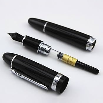 Amazon.com : JINHAO Advanced Fountain Pen 159 Black Bright