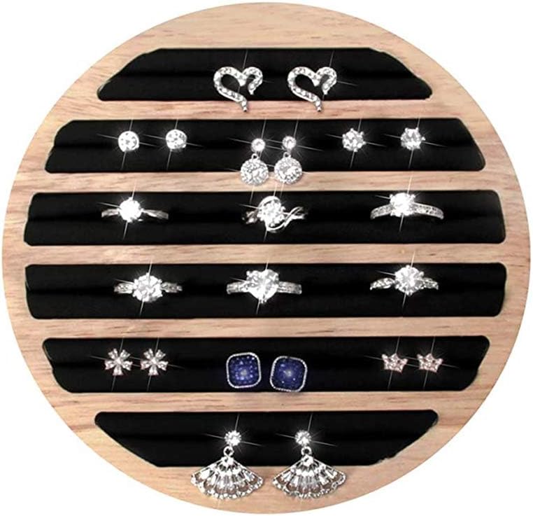 Wooden Display Tray, Wooden Jewelry Display Tray, Jewellery Trays, Round Insert Jewelry Wooden Storage Holder for Earring Storage Box, Pendant Storage Box, Ring Storage Box, Necklace storage box