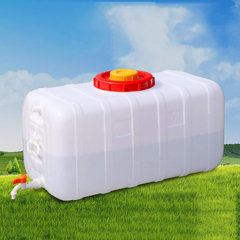 Water Tank HDPE Plastic Rain Barrels,Large Durable Water Container Emergency Water Barrel Container Resistant To Acid And Alkali Perfect For Outdoors Camping Hiking Emergency(Size:45L-12gallon)
