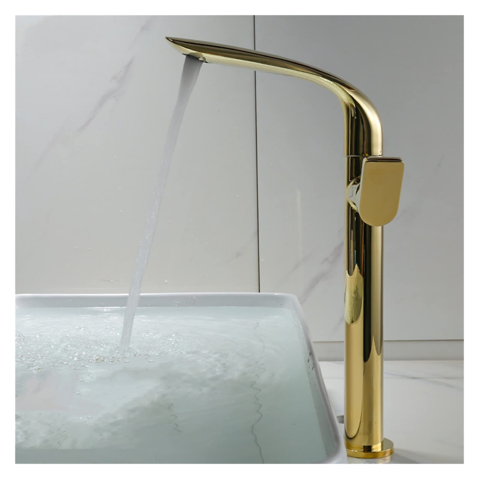 Mitigeur Salle De Bains En Laiton Blanc Et Or Brosse Design Luxe
