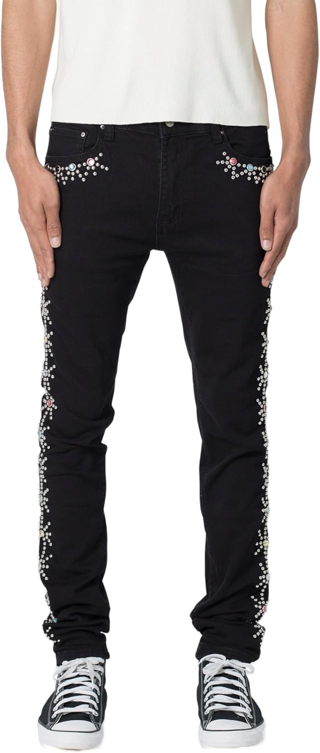 [ミニマル] ジーンズ Mnml Men's X620 Studded Skinny Denim メンズ