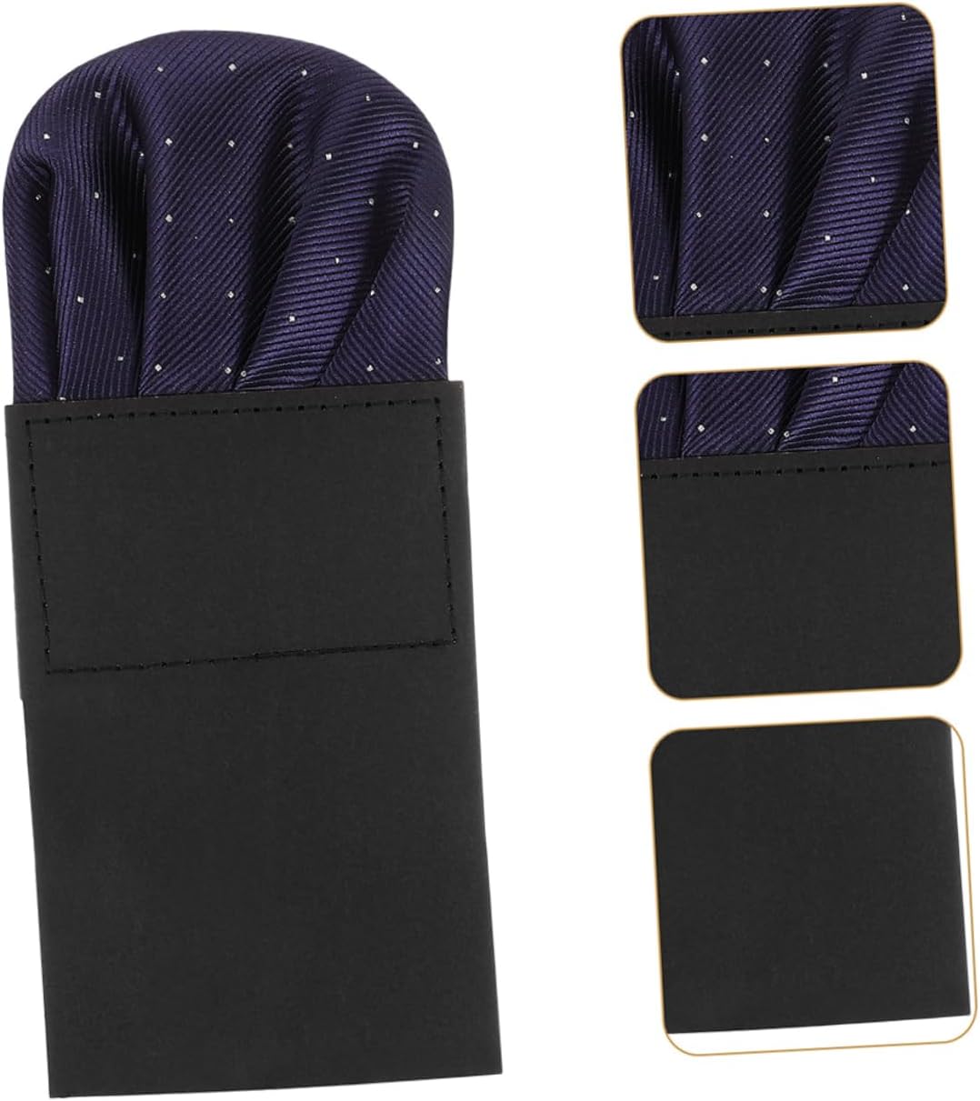 Ipetboom 2pcs Polyester Men's Pocket Handkerchief Prefolded Mens Handkerchiefs Decorative Pocket Squares for Suit