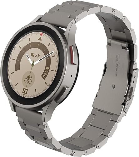 KADES Correa de repuesto de metal para Galaxy Watch 5 Pro de 1.77 pulgadas, 0.78 pulgadas para hombre, grande, XL, para Galaxy Watch 5 4 Band de