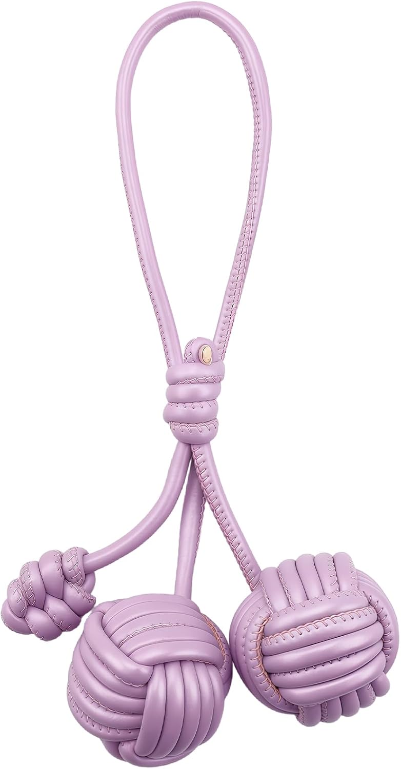 Cute Bag Charms for Women Men Stylish Braided PU Leather Rope Knot Keychain for Handbag Birthday Christmas Gift