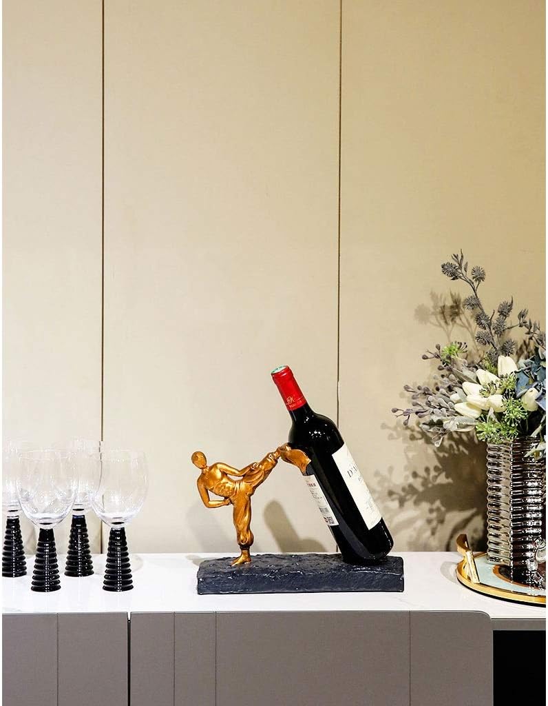 Creative Kung Fu Wine Rack Decoration Modern Simple Living Room Wine Cabinet Decoration Home Free Standing Narrow
