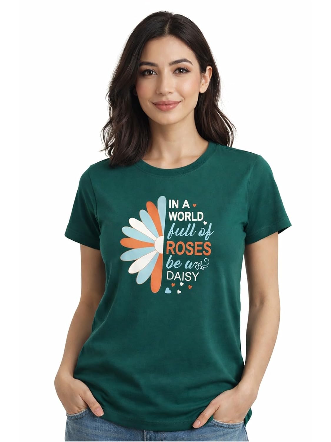 zenifit Women Loose Fit T-Shirt Cotton Blend Half Sleeve Multicolor Casual Wear Comfortable Round Neck Graphic Tee Size -S... - Review, Price and Buying Guide