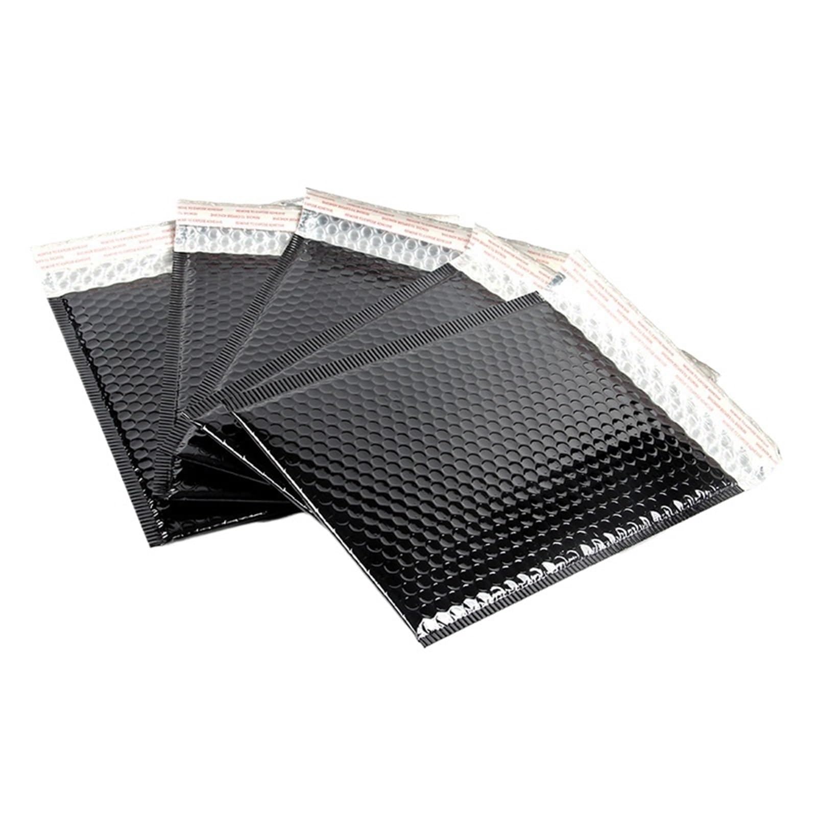 Busta a bolle d'aria nera brillante da 100 pezzi for forniture for piccole imprese per Imballaggio(15x19cm)