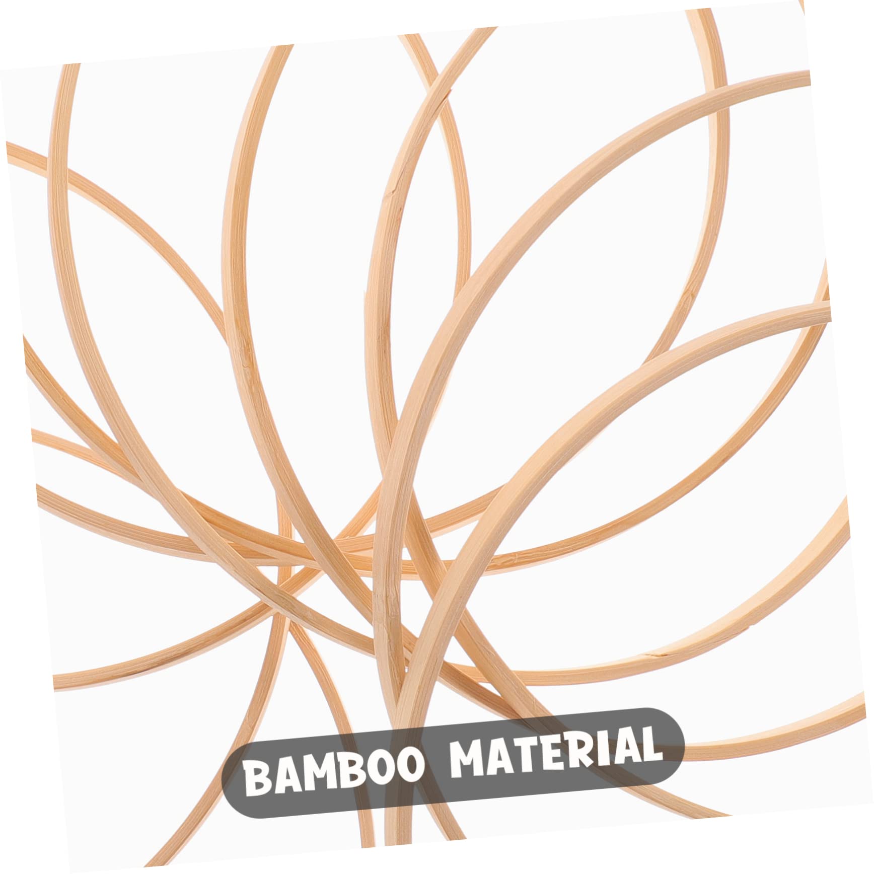 Operitacx 5 Juegos Círculo De Bambú Aro De Punto De Cruz De Bricolaje Kit De Aros Cruzados Anillo Artesanal De Macramé Marco Prácticos Aros De Bambú Marco De Punto De Cruz 10 Uds * 5