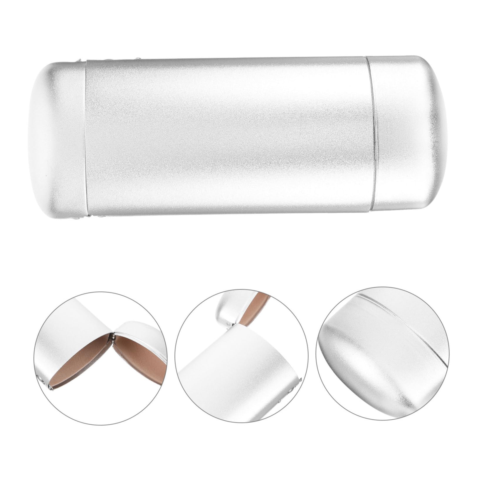 Homoyoyo estuche de aluminio para gafas sol estuche para anteojos protector estuche de anteojos caso estuche para gafas carcasa dura Estuches de anteojos aleación de aluminio Plata