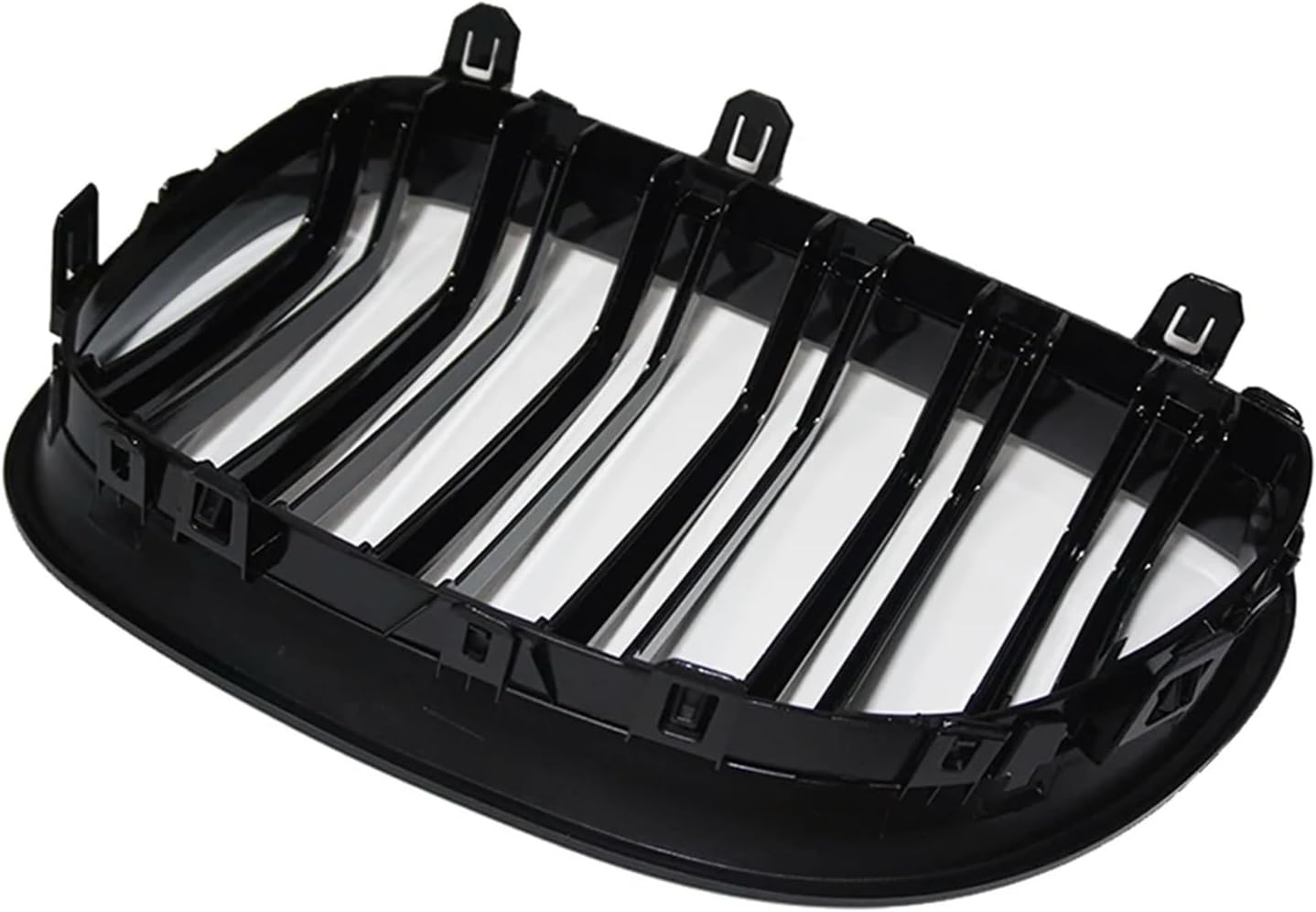 Car Front Kidney Grilles Racing Grill Compatible with BMW E60 E61 5 Series M5 520I 535I 550I 2004-2009 Dual Line Double Slat Auto Styling