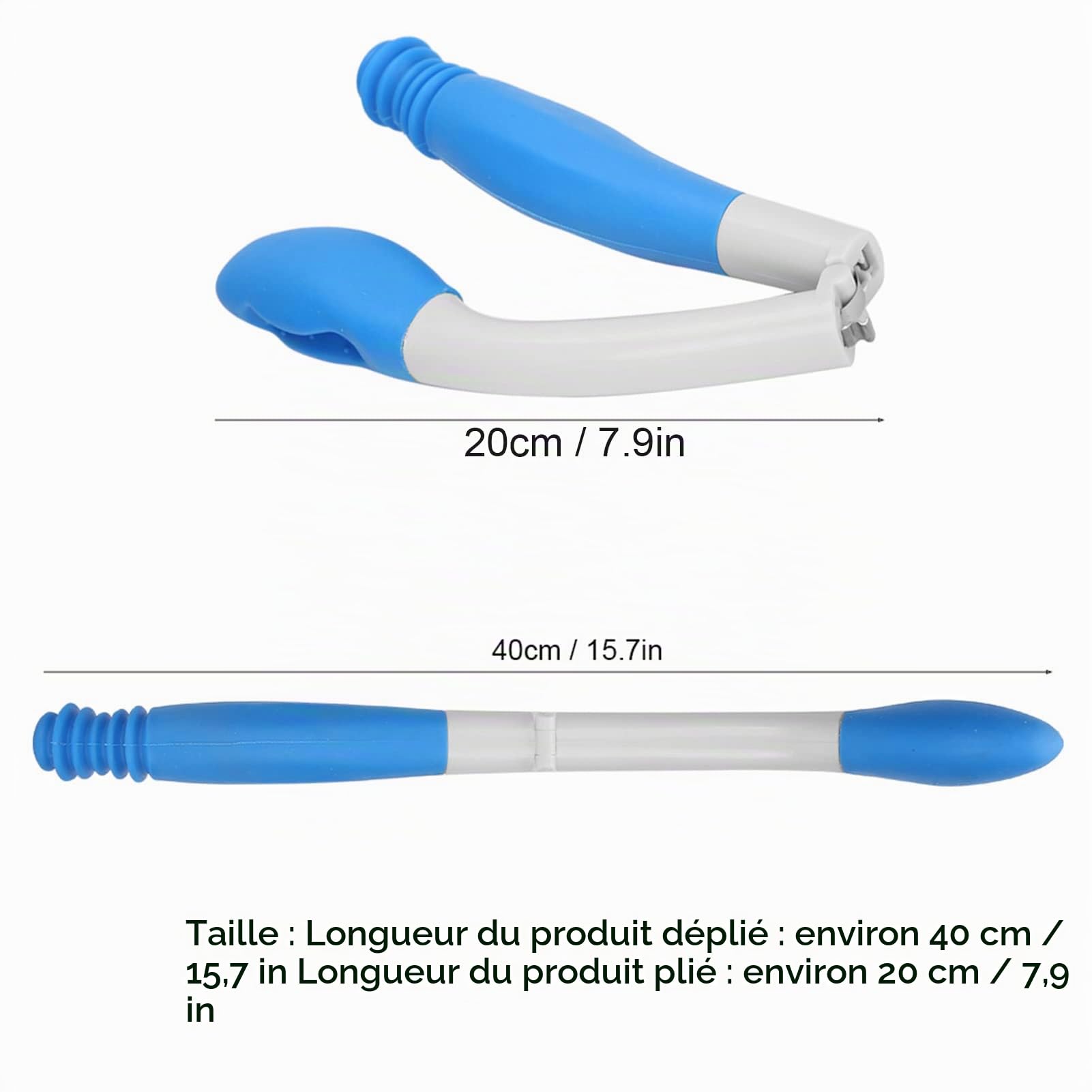 Aide à la Toilette pour Personnes âgées, Essuie Fesse Aide aux Toilettes Pinces pour Papier Toilette 40 cm de Long Toilette Poignée Pliable en Papier Toilette pour Femme Enceinte