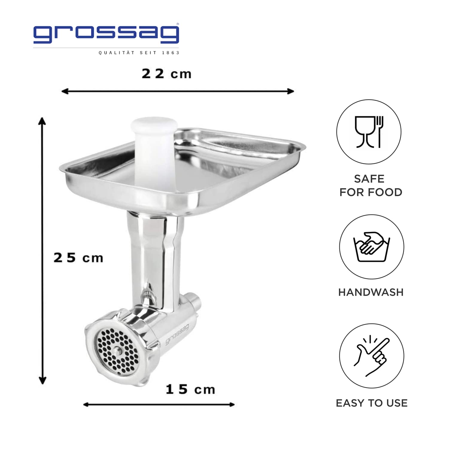 grossag 1352 KFW 5 - Accesorio para picadora de carne (metal ligero)